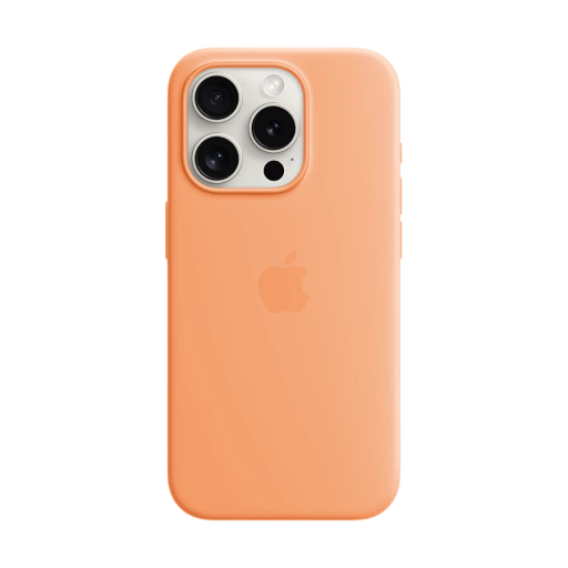 Apple Case Silicone Case with MagSafe Orange Sorbet for iPhone 15 Pro